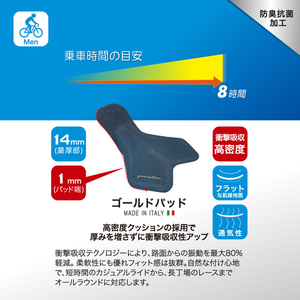 ビブタイツ　クロスオーバー　ゴールドパッド