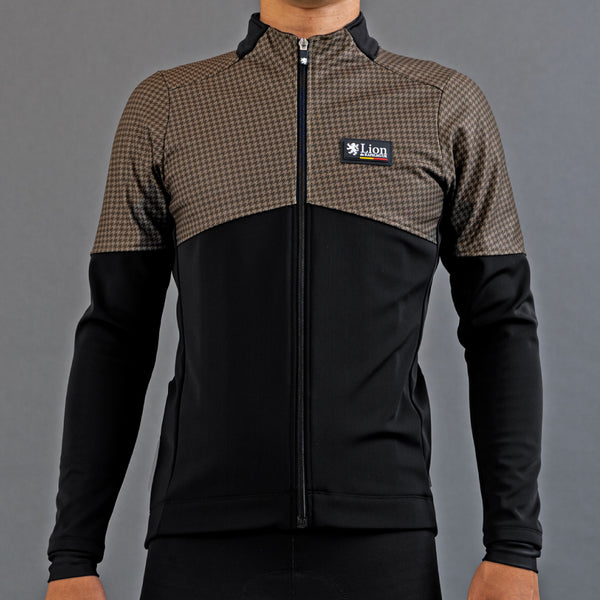 Windproof jacket houndstooth