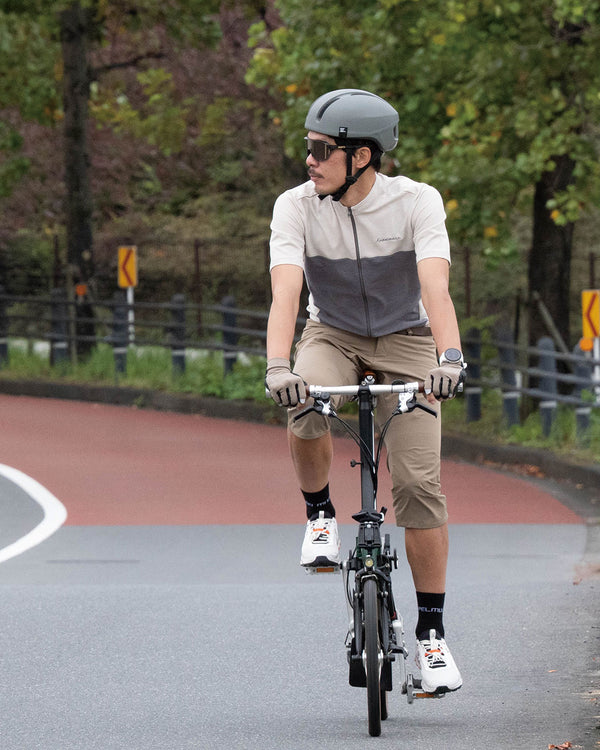 半袖リネン風コンビジャージ