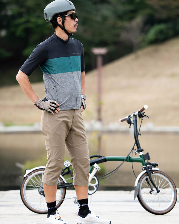 5-pocket heather grey jersey