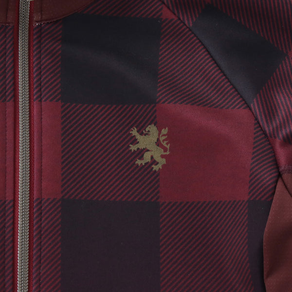 Ladies Thermo Jacket Buffalo Check Burgundy