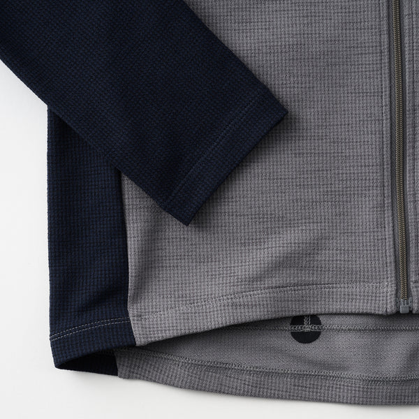 長袖リネン風コンビジャージ