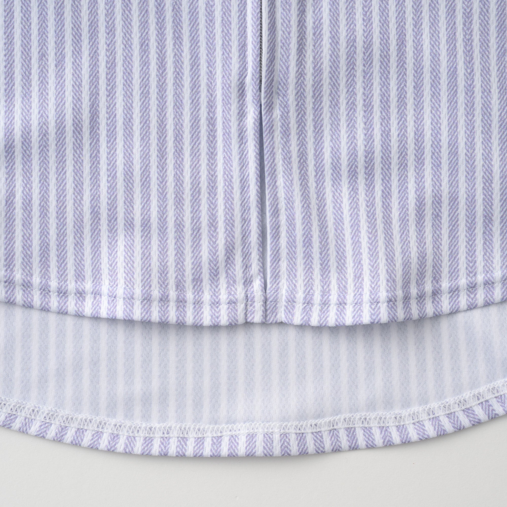 【直営店限定】長袖シャツジャージ　ヘリンボーンストライプ