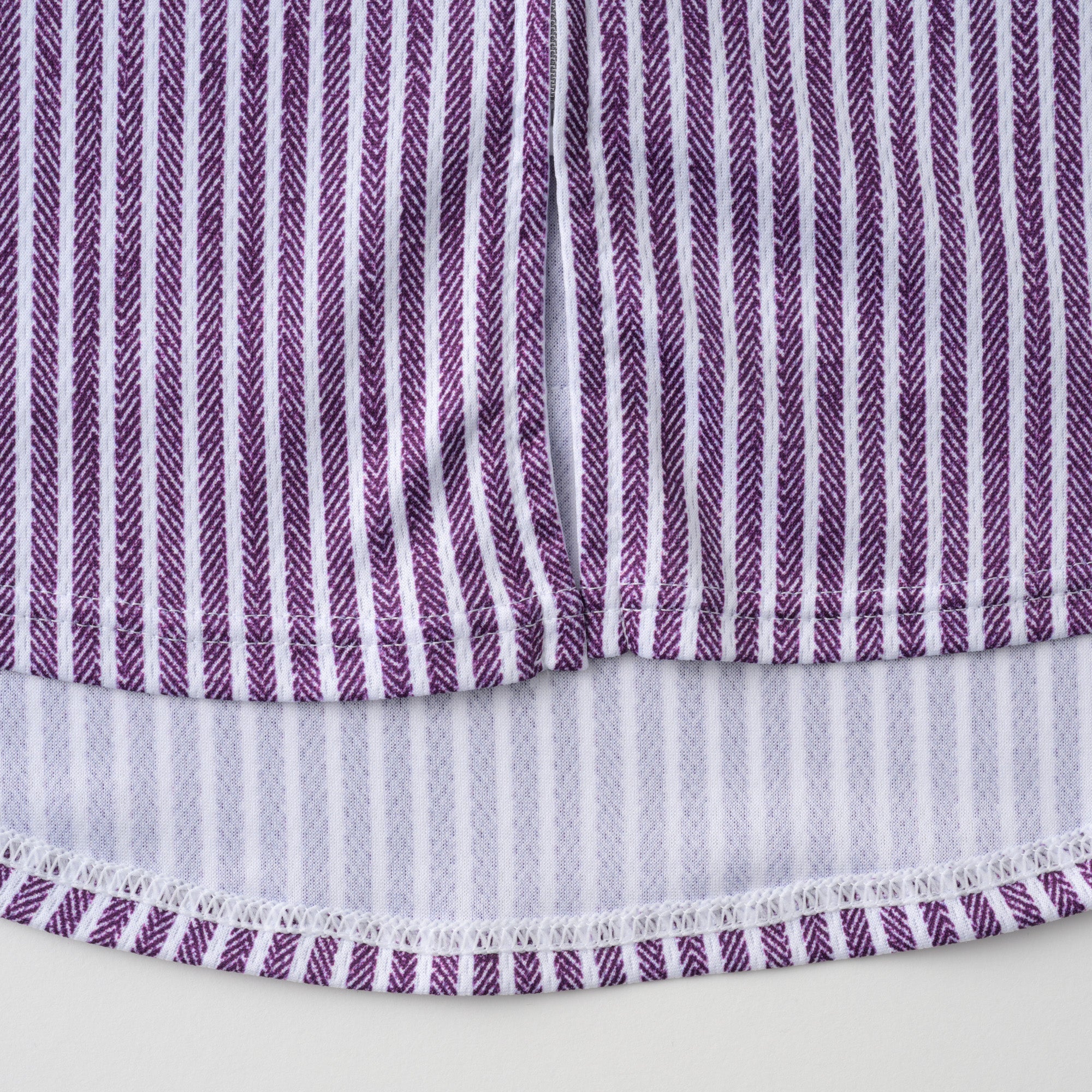 【直営店限定】長袖シャツジャージ　ヘリンボーンストライプ