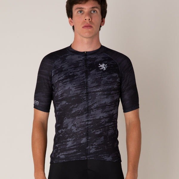 grunge houndstooth print jersey