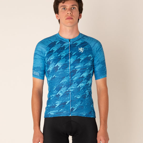 grunge houndstooth print jersey