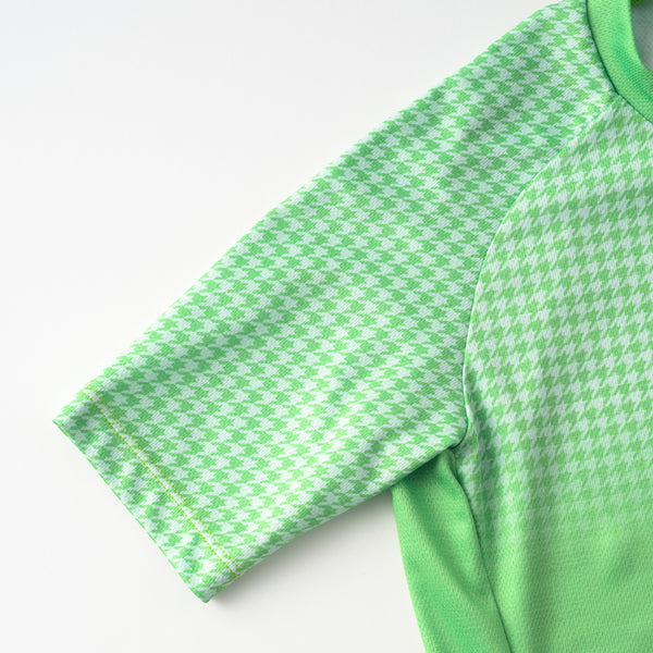 レディース　プリント半袖ジャージ　マイクロ千鳥