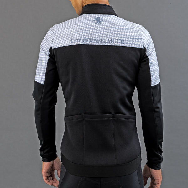 Windproof jacket houndstooth