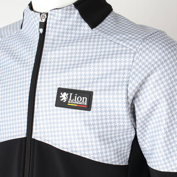 Windproof jacket houndstooth