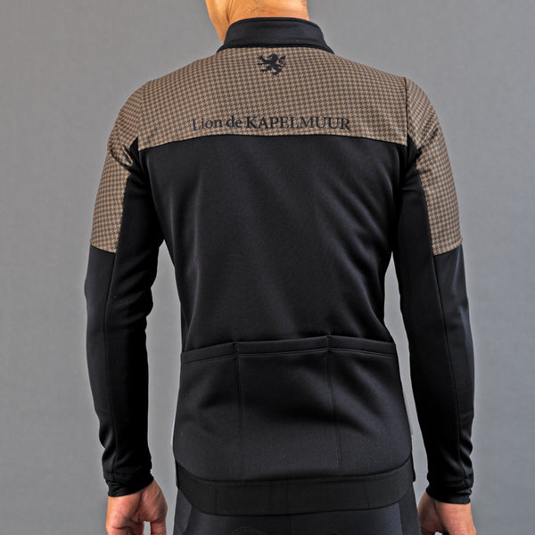 Windproof jacket houndstooth