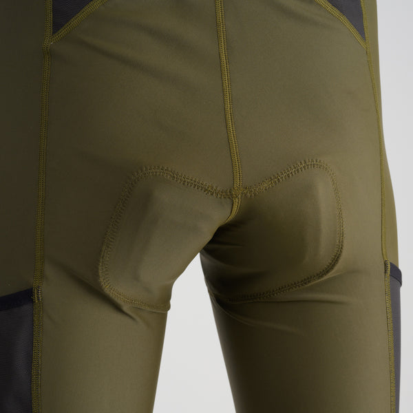 ビブタイツ　クロスオーバー　ゴールドパッド